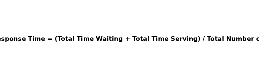 A black and white image displaying the "average response time" along with total walking time, serving number, and total time.