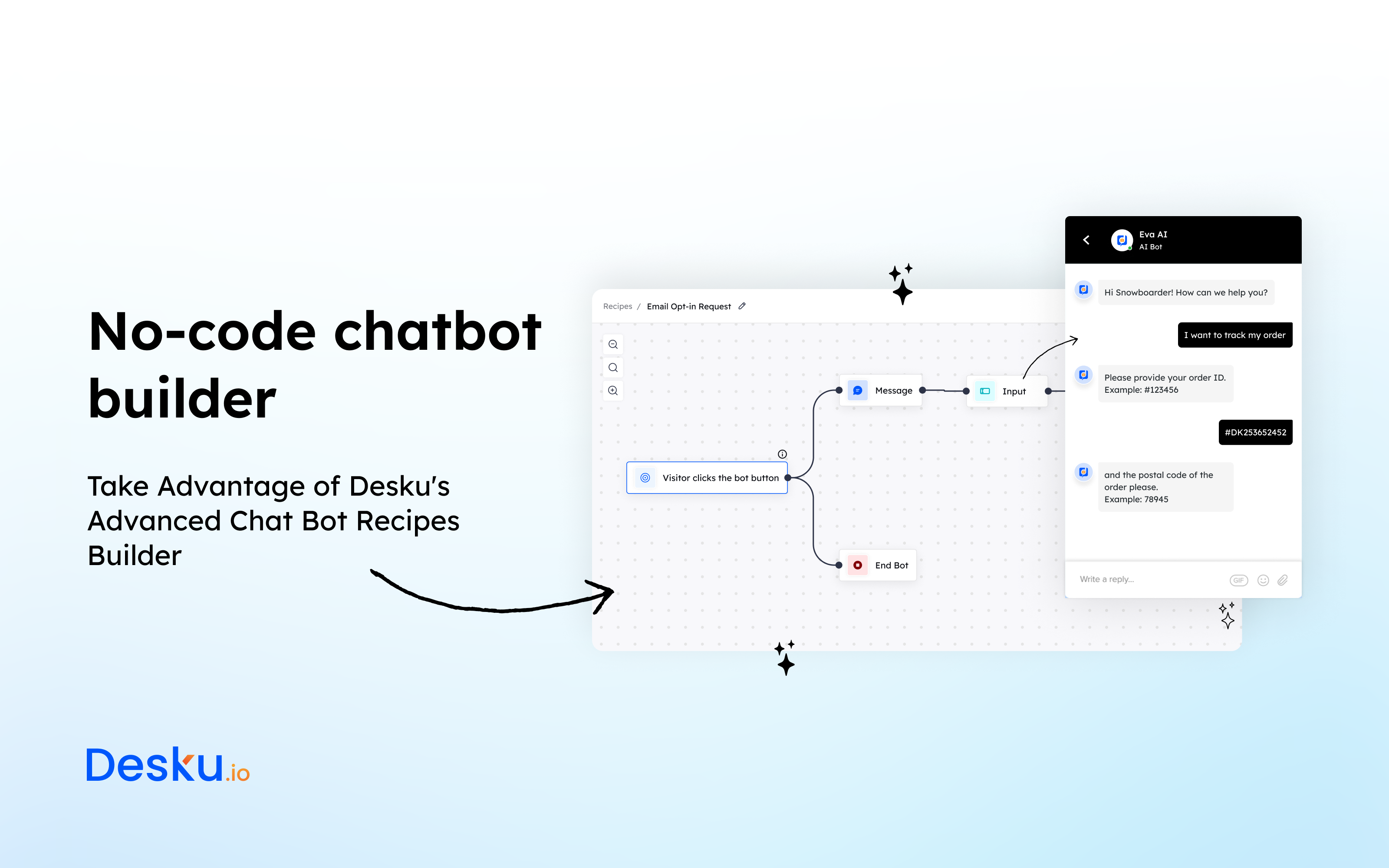 No-code chatbot builder for intercom