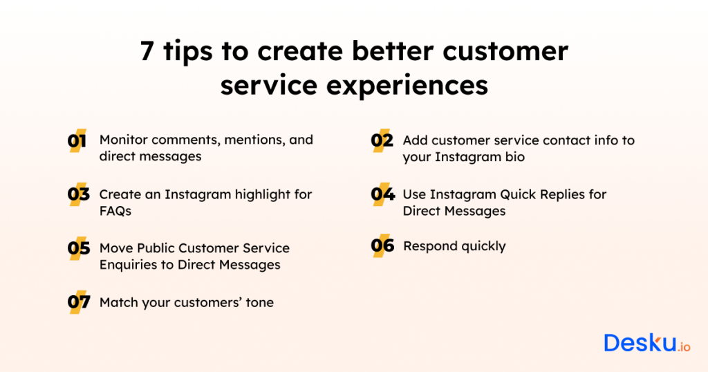 7 tips to create better customer service experiences