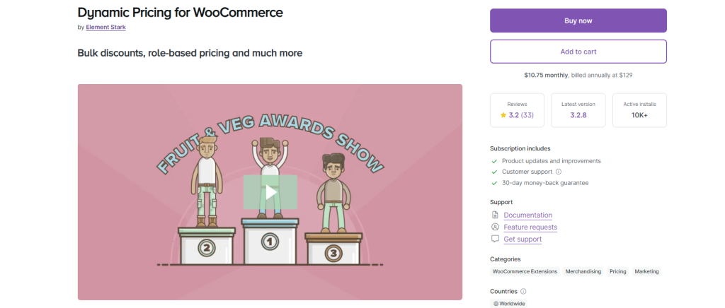 Woocommerce dynamic pricing