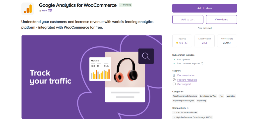 Woocommerce google analytics