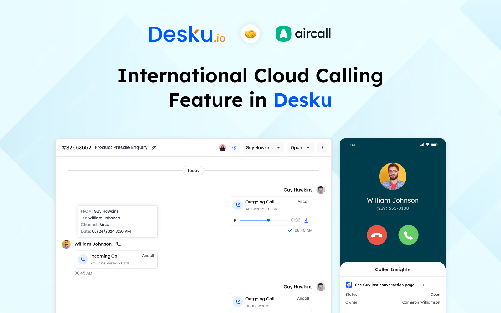 International Cloud Calling Feature in Desku