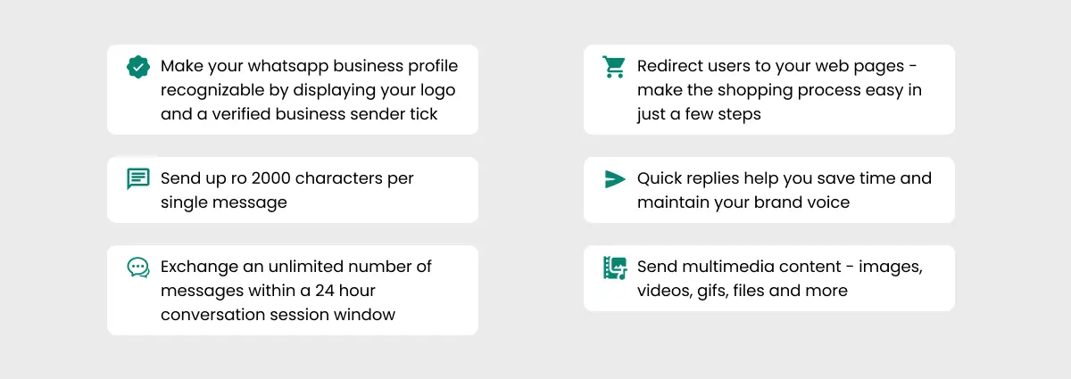 Advanced features of whatsapp business app